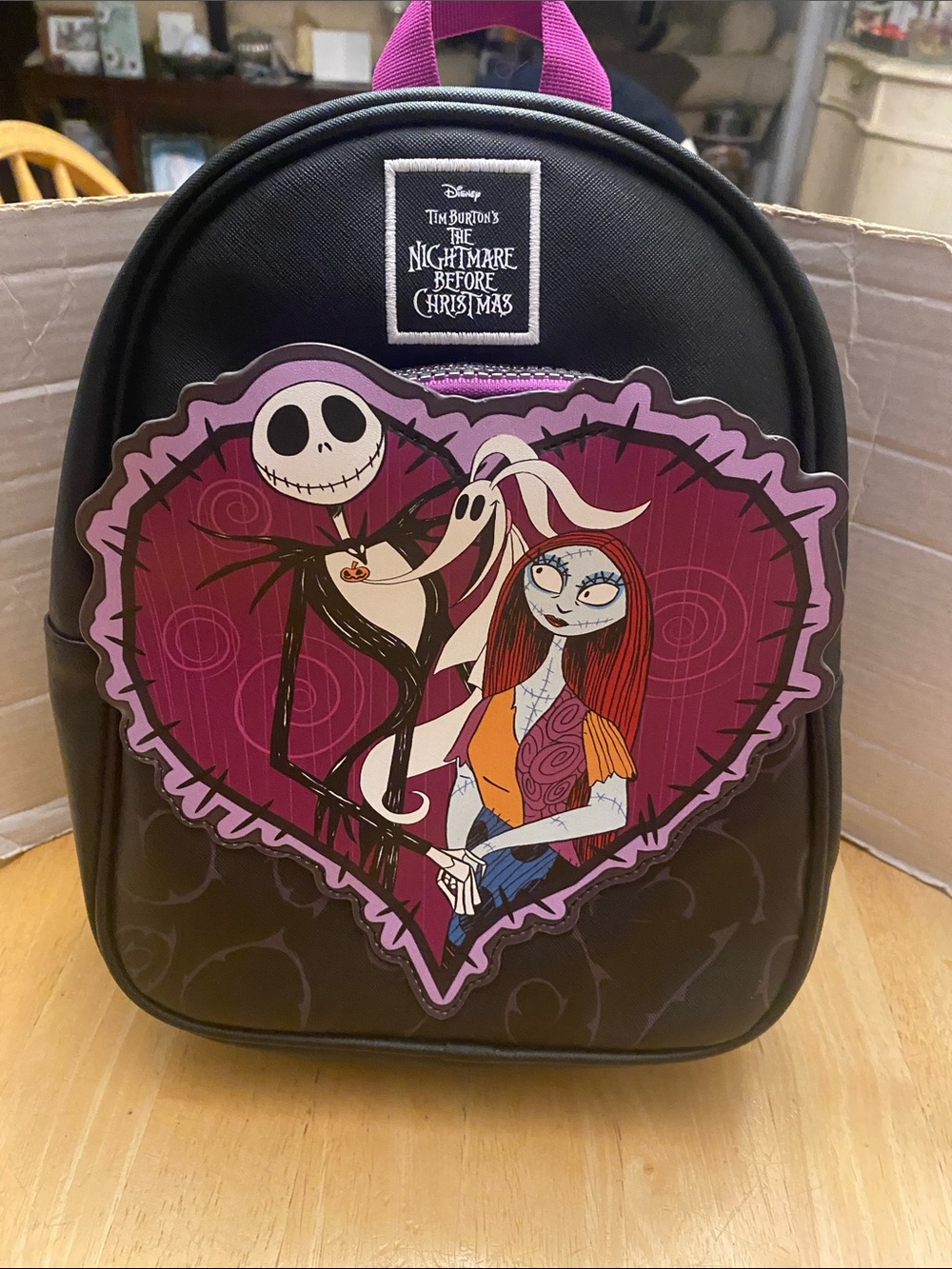 Disney The Nightmare Before Christmas Jack & Sally Black Mini Backpack NWT